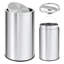 Poubelle à couvercle pivotant en acier inoxydable GarveeHome - 13 gallons (50L) - Seau intérieur amovible - Poubelle intérieure ronde de recyclage et de déchets pour cuisine, bureau, salle de bain, argent 35 * 35 * 57,5cm