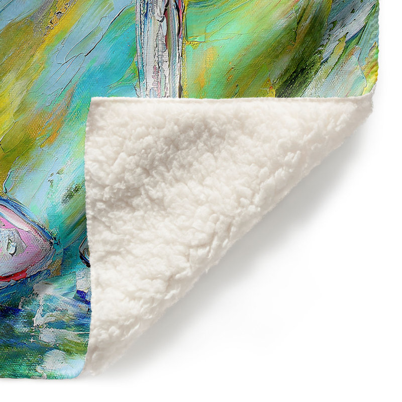 Couverture sherpa à verres doux ange, l 51 po x L 60 po