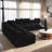 130" W Modular U-Shaped Sofa, With No Assembly Required Sofa, With Reversible Design And Freely Configurable Layout-892782054