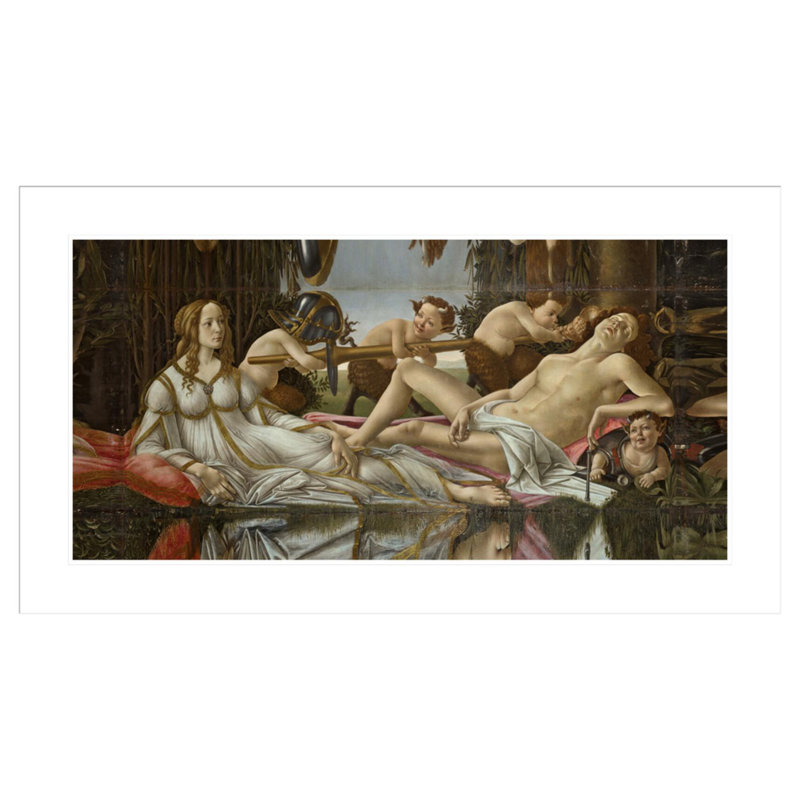 «Venus and Mars» par Sandro Botticelli - Estampe numérique encadrée, H 24,17 po x l 41,5 po