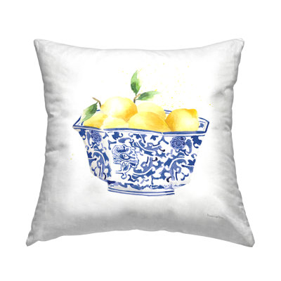Coussin Elegant Bowl of Lemons