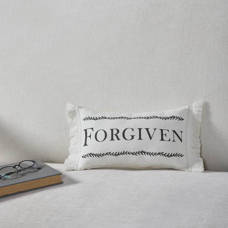 Risen Fringed Cotton Reversible Throw Pillow