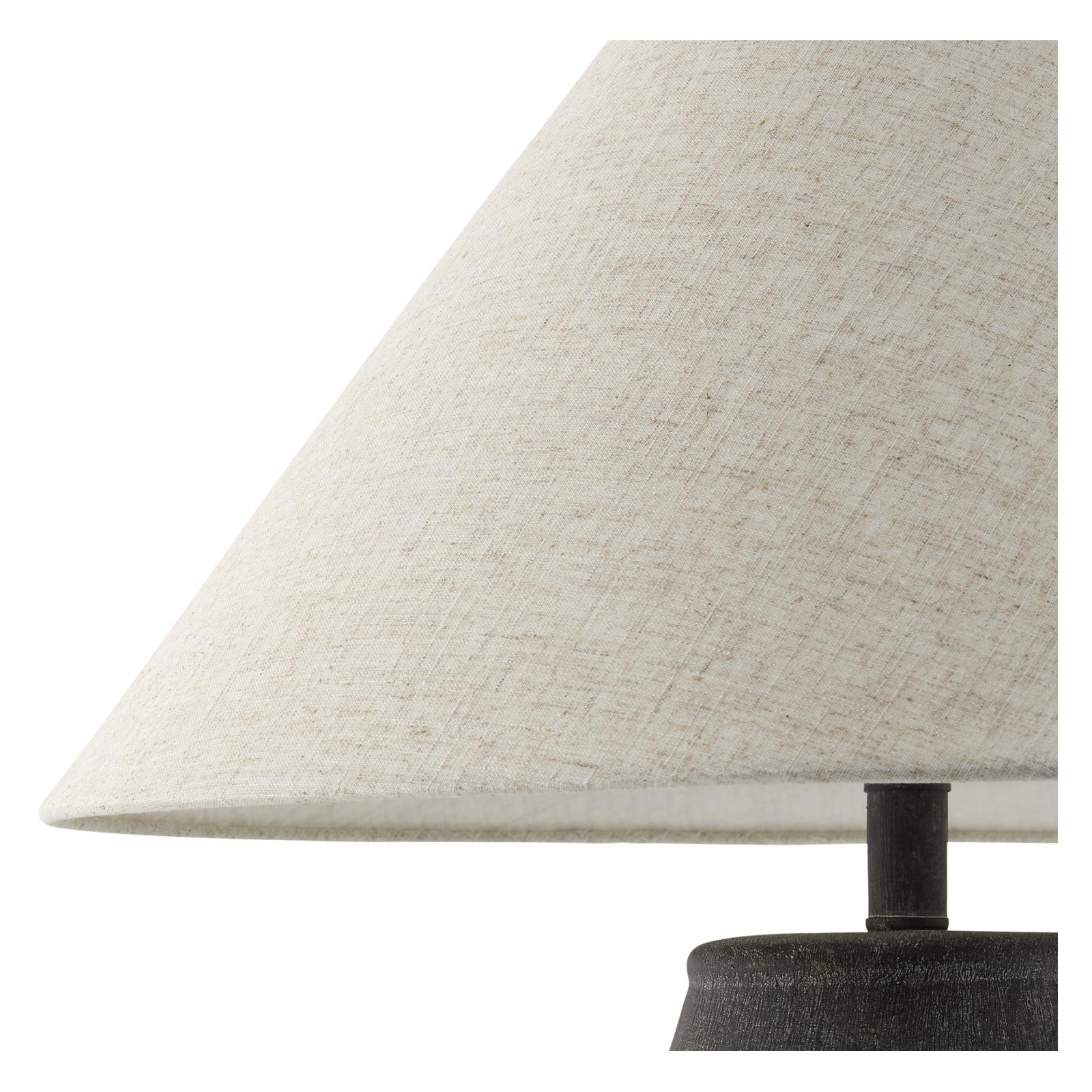 Batavia Ceramic Table Lamp, Black, Wheat