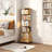 360° Rotating Bookshelf with Wheels Space-Saving Multi-Tier Spinning Bookcase Organizer Modern Display Shelf for Small Spaces Living Room Bedroom Office-1410080398-1410080395