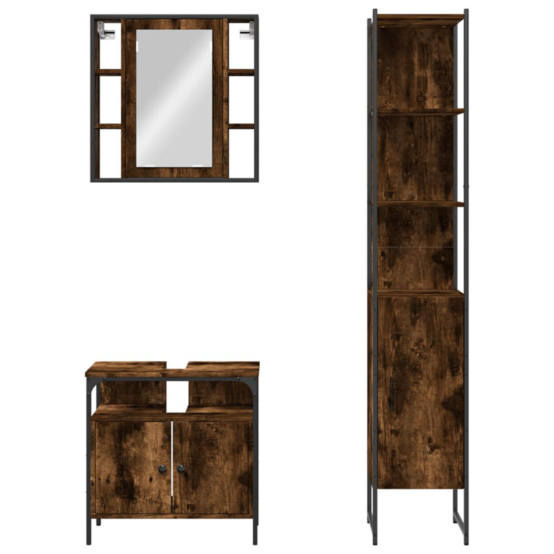 Abelius Bathroom Furniture Suite, Smoked Oak