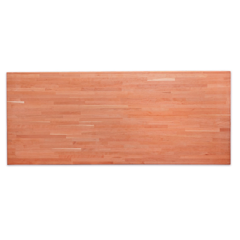 Comptoir en bois massif de couleur cerisier massif des États-Unis, comptoir de table de boucher Consdan, Brun