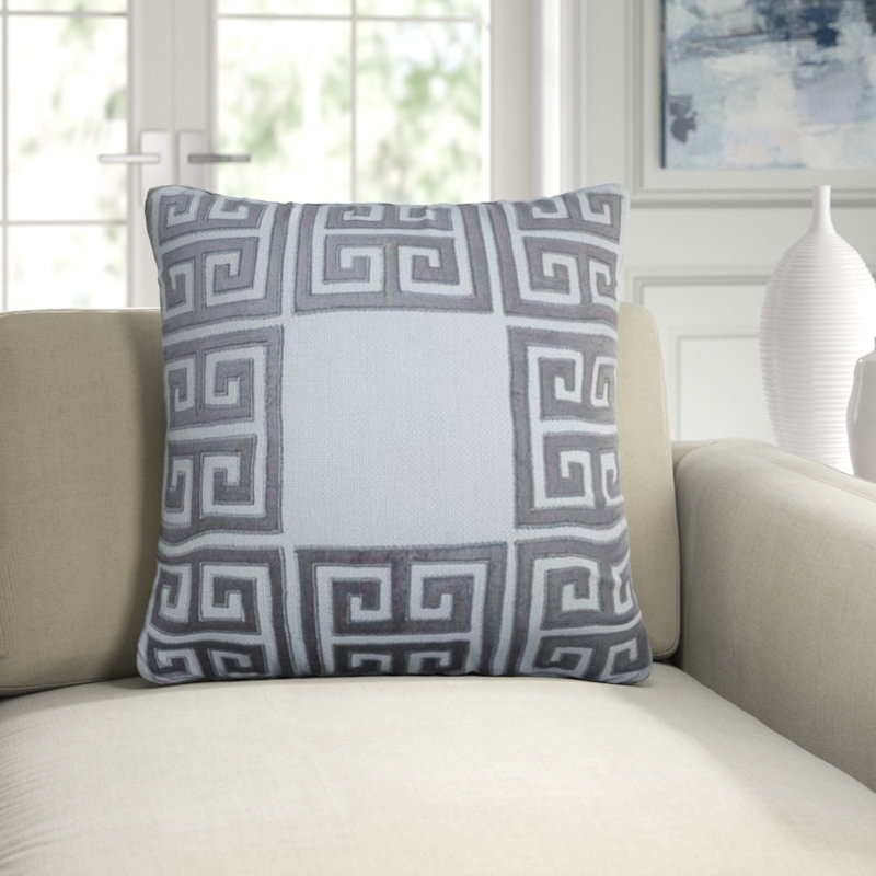 Guy Square Pillow Cover & Insert, Platinum