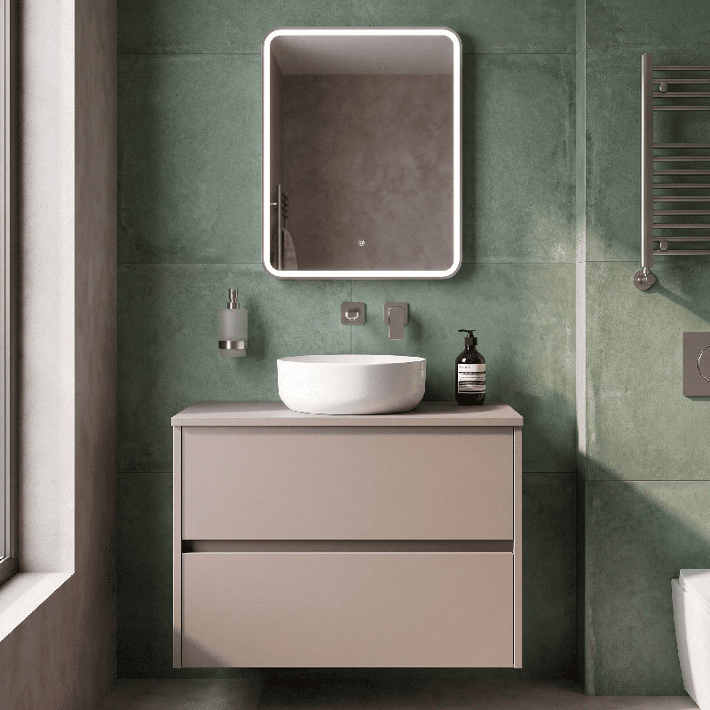 Havana Bathroom Vanity, Soft Linen, 80.5cm W