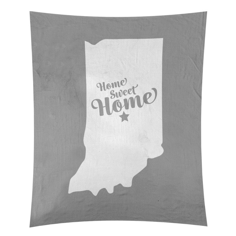 Tapisserie Home Sweet Indianapolis, H 60 po x l 51 po, Gris