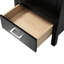 Meuble-lavabo noir moderne de 20,89 po avec lavabo en céramique, structure en bois massif, rangement organisé et conception à dossier ouvert