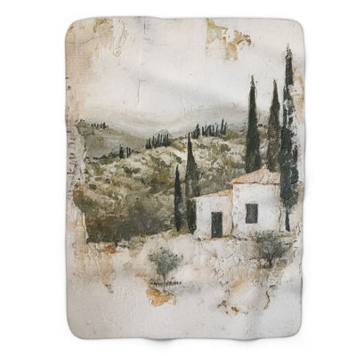 Rustic Olive Melody - Couverture Sherpa Premium