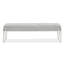 Banc d'appoint en velours rose - gris