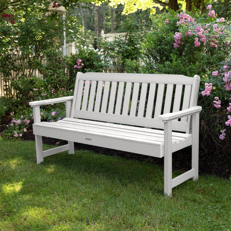 Banc de jardin en plastique Arbnora, Blanc