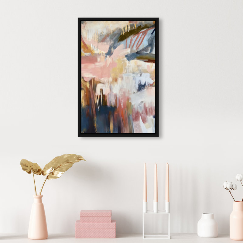 Colorful Murmurs II Canvas Abstract Print by Oliver Gal, Black Frame, 10 x 15, 16"H x 11"W, Black Frame