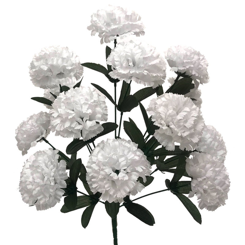 Bouquet d'œillets, fleur artificielle, White