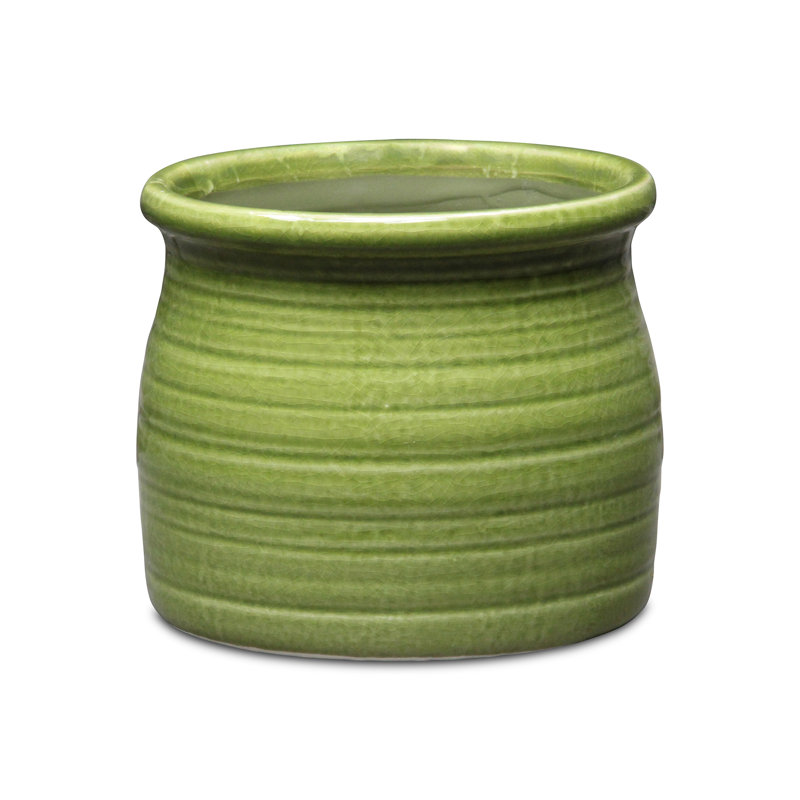 Pot à fleurs Miland, H 5,5 po x l 6,25 po x P 6,25 po, Vert