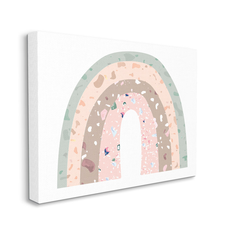 Art abstrait pour enfants, arches napolitaines pour enfants, H 24 po x l 30 po x P 1,5 po, Toile tendue