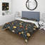 Ensemble de housse de couette rustique noir et jaune Garden Charm II-499658876