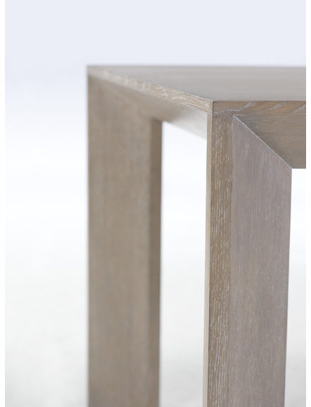 Composition Oak Extendable Dining Table, 84" L x 42" W