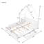 Grand lit plateforme en bois avec garde-corps et 2 tiroirs, blanc-1161927953