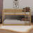 Wood Twin Over Twin Low Bunk Bed With Ladder-1014742009