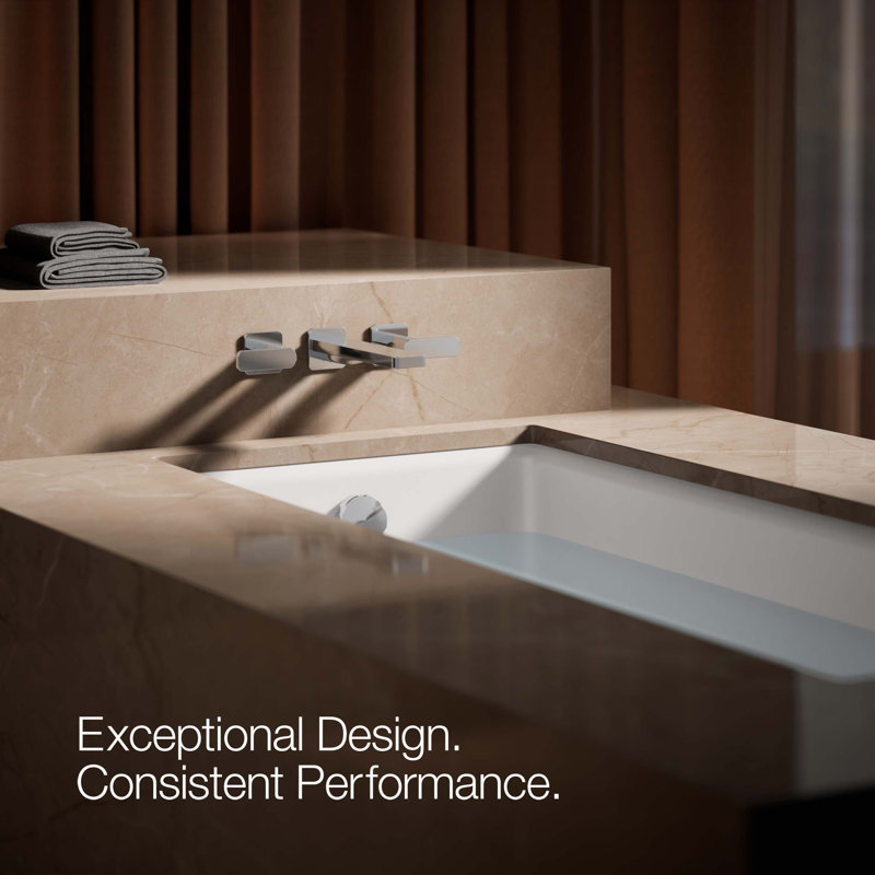 Parallel Wall Mount Bath Filler Trim, Polished Chrome