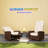 Comfortable Cream White Recliners, Weatherproof Outdoor Style For Patios