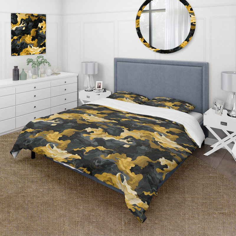Ensemble de housse de couette camouflage Gilded Concealment - microfibre de polyester
