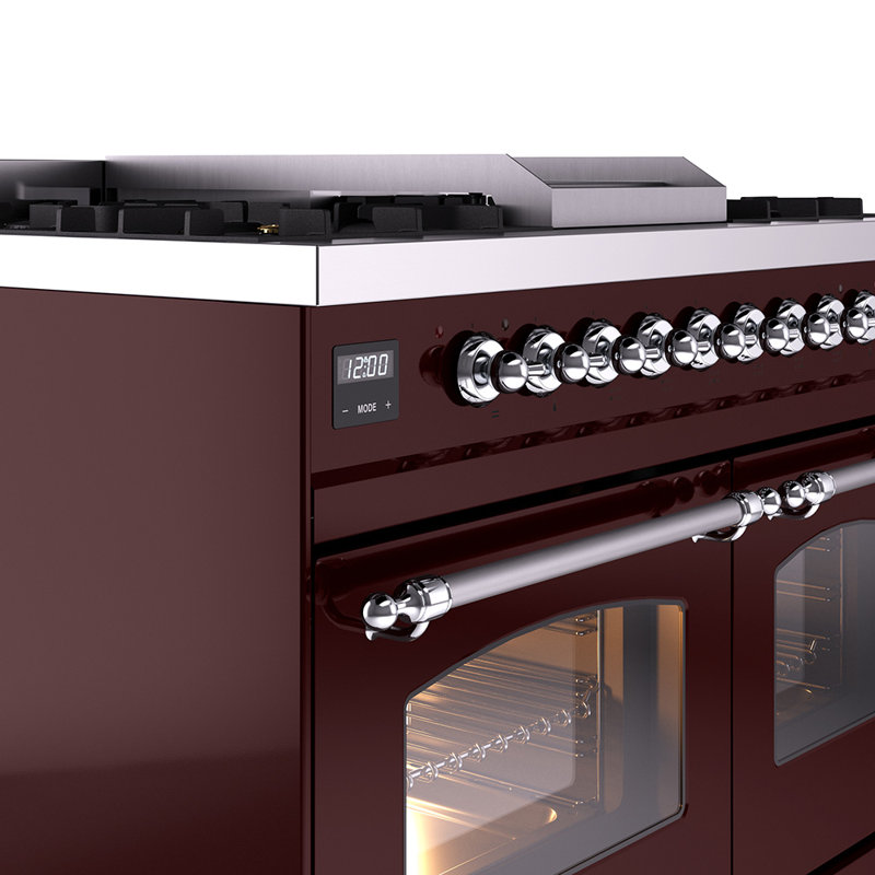 ILVE Nostalgie II 40 in Dual Fuel Range, Natural Gas, Emerald Green/Bronze