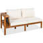 4-Piece Outdoor Acacia Wood Sofa Set Conversation Set-133986815-133986786