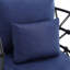 Fauteuil d'appoint confortable en lin texturé avec support en métal élégant