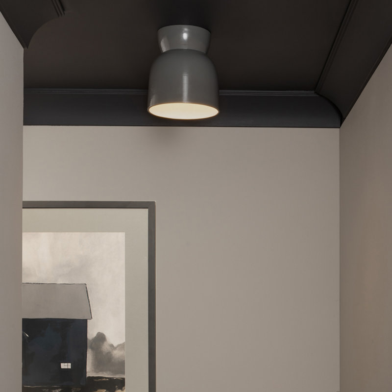 Logan Radiance - Hourglass Flush-Mount, Gloss Grey, LED (Integrated)