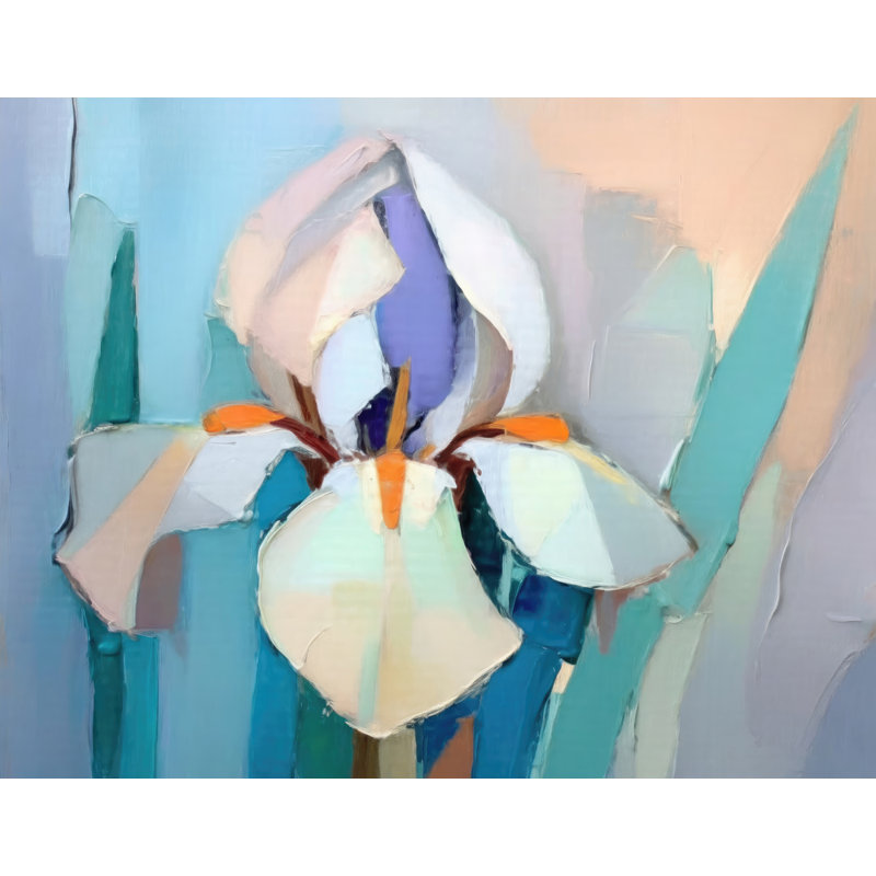 «Iris 2» sur toile, H 15 po x l 18 po