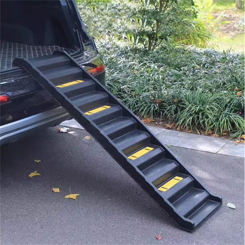Rampe pliable pour animaux de compagnie et escalier d'accès pour voiture, Noir