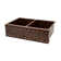 33" Hammered Copper Kitchen Apron 50/50 Double Basin Sink w/ Barrel Strap Design with Matching Drains, and Accessories