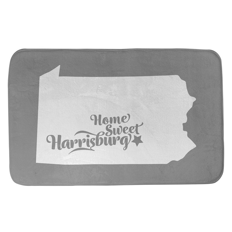 Tapis pour salle de bain harrisburg pennsylvanie, l 21 po x L 34 po, Gris