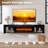 Floating TV Stand with 36" Electric Fireplace, Wall Mounted Fireplace Entertainment Center with Storage for TVs Up to 80", Media TV Console for Living Room-85740120