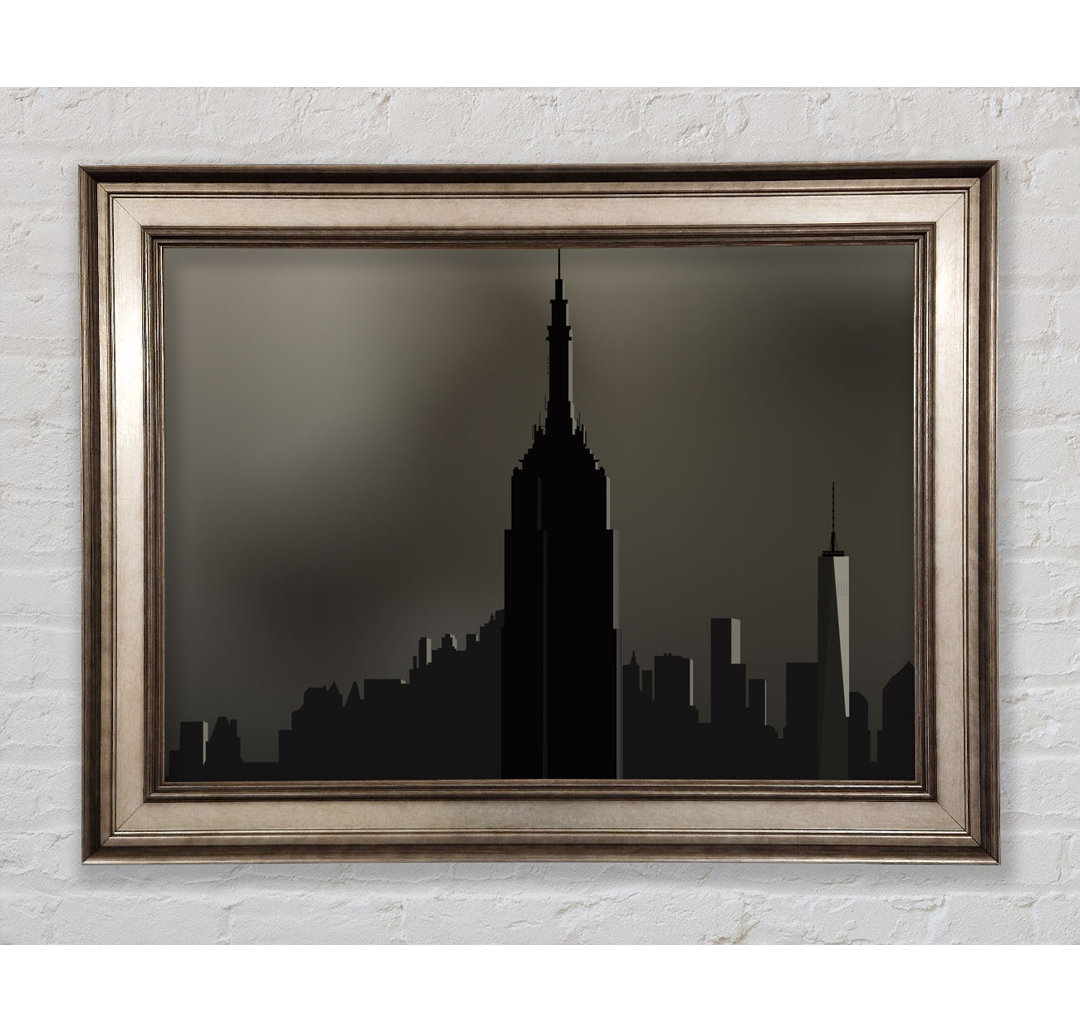 Empire State Building Illustration - Einzelner Bilderrahmen Kunstdrucke