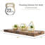 Tablette flottante en bois massif 3 pièces Makalani, acajou-757134636-757134634