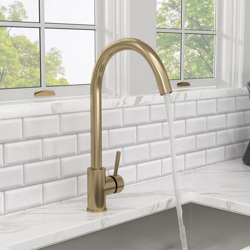 -degree Swivel Stainless Steel Modern Kitchen Faucet