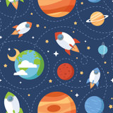 Villard Space Children Removable Peel and Stick Wallpaper Panel