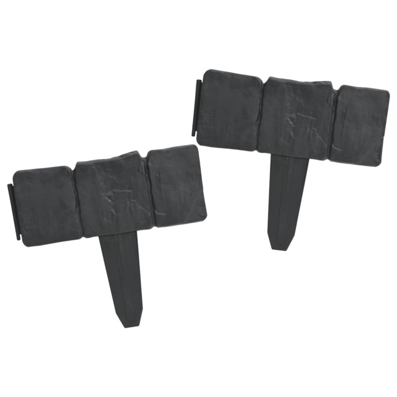 Baghdo 8.9" H x 9.8" W Gray Composite Lawn Edging