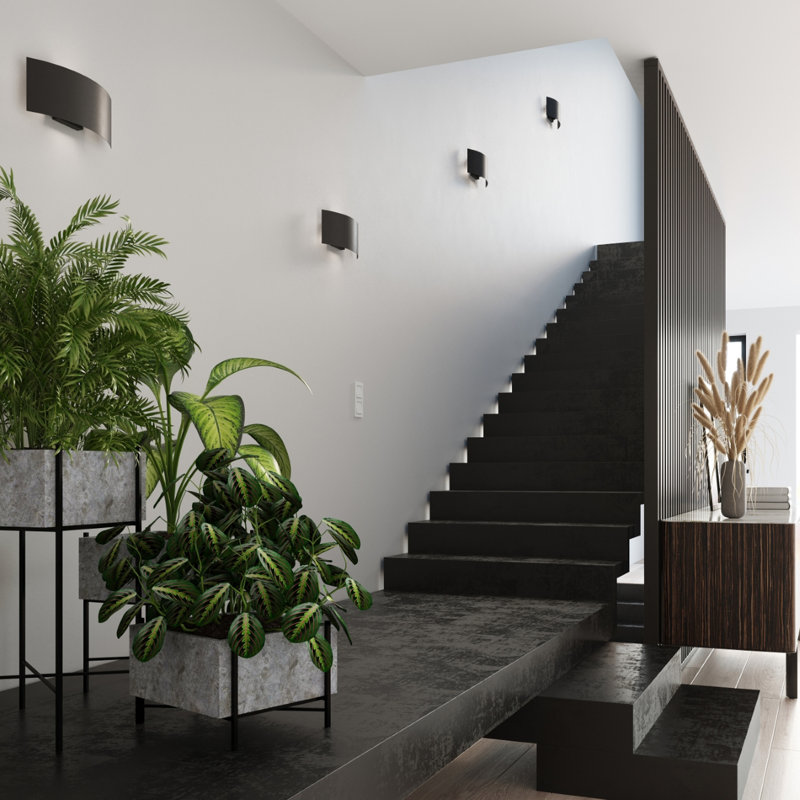 Wall lamp MAGNUS white, Black