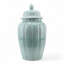 Celadon Ribbed Jar with Lid-1546224709