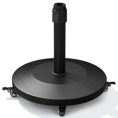 40 Lbs Market Umbrella Base with Wheels, Black