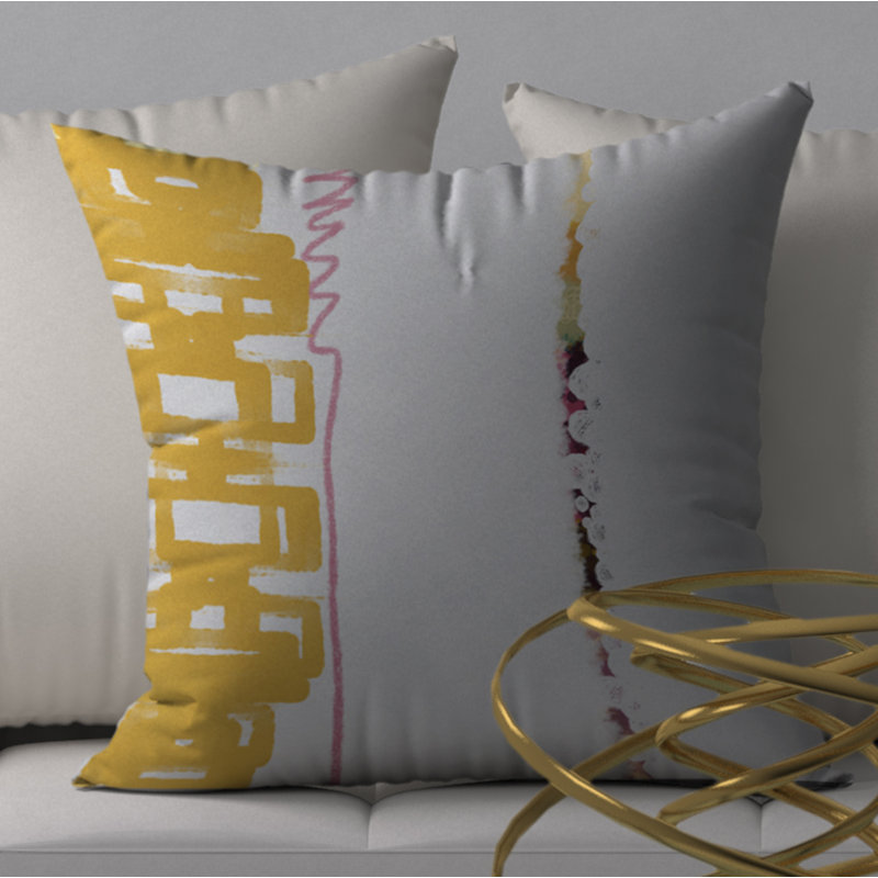 Abstract Throw Pillow, 20" H x 20" W