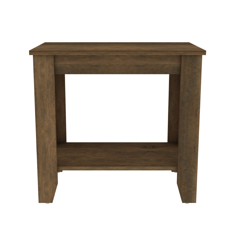 Weddel Basilico Transitional 2 Piece Living Room Table Set, Knotty Oak, Knotty Oak, 2 Pieces: Console Table, End Table