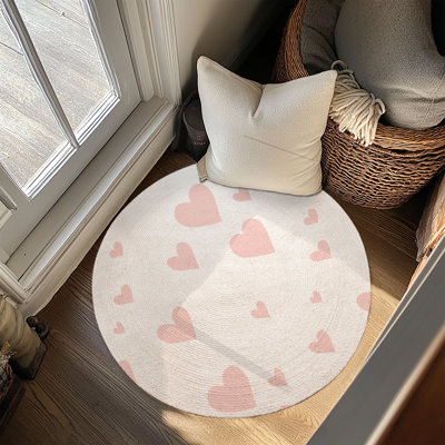 Tapis tressé Minimal Heart Vibes