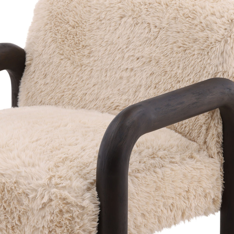 Johnson Faux Fur Occasional Chair, Sand, Sand