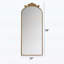 Miroir arqué 58 x 24 pouces avec applique sculptée rétro-117805305